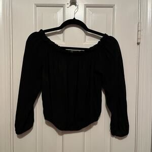 Brandy Melville Cropped Peasant Top